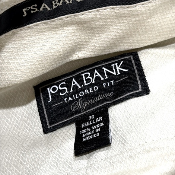 Jos A Bank Wool Traveler Performance Tailored Fit Flat Front Pants 36R like new - Picture 4 of 6